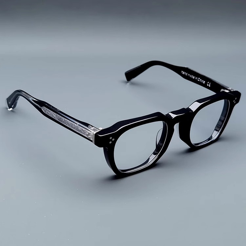Monture de lunettes carrée rétro faite à la main pour hommes et femmes, monture épaisse tendance, acétate de haute qualité, lunettes Vintage japonaises