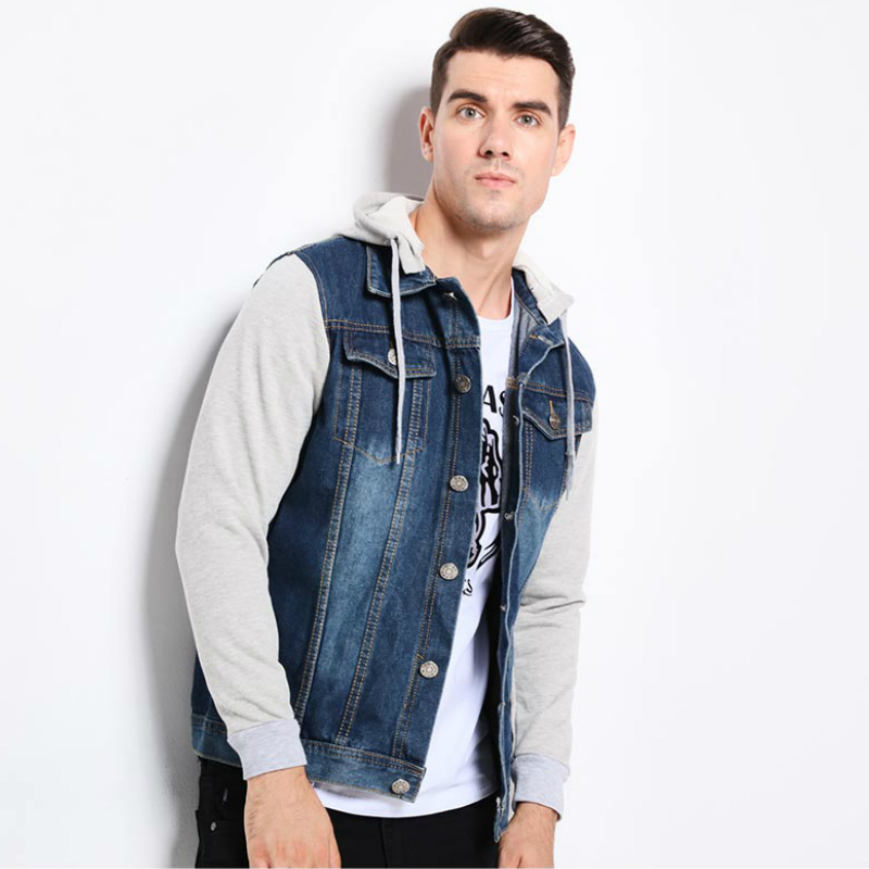 Veste en Jean à Capuche pour Homme, Style Cowboy Décontracté, Streetwear, à la Mode