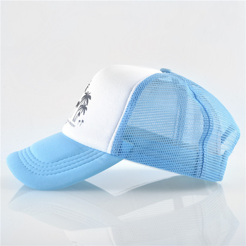 Casquette de Baseball en maille pour hommes et femmes, Style plage, cocotier, Sport de plein air, camionneur, marque Hip Hop, Gorra