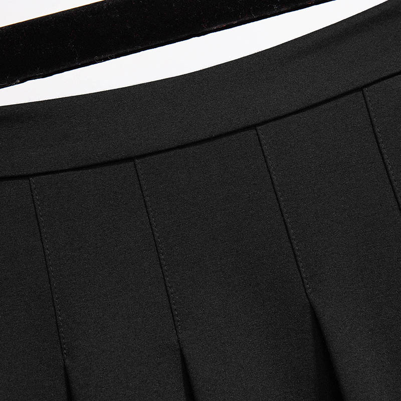 Jupe trapèze plissée et ample pour femme, grande taille 150Kg, 4XL 5XL 6XL 7XL 8XL 9XL, couleur unie, taille élastique, noire, automne