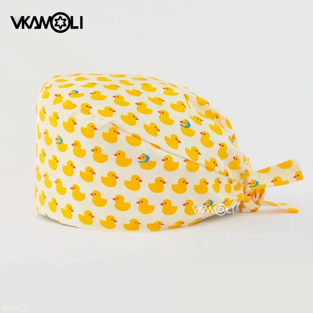 Bonnets de coton pour professionnels de la santé en salle d'opération, jolis bonnets d'infirmière pour cheveux longs, bonnet chirurgical