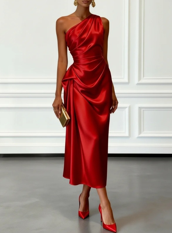 Robes longues en satin pour femmes 2026 – Robe midi d'été sexy pour femme, robe de soirée élégante sans manches, Vestidos