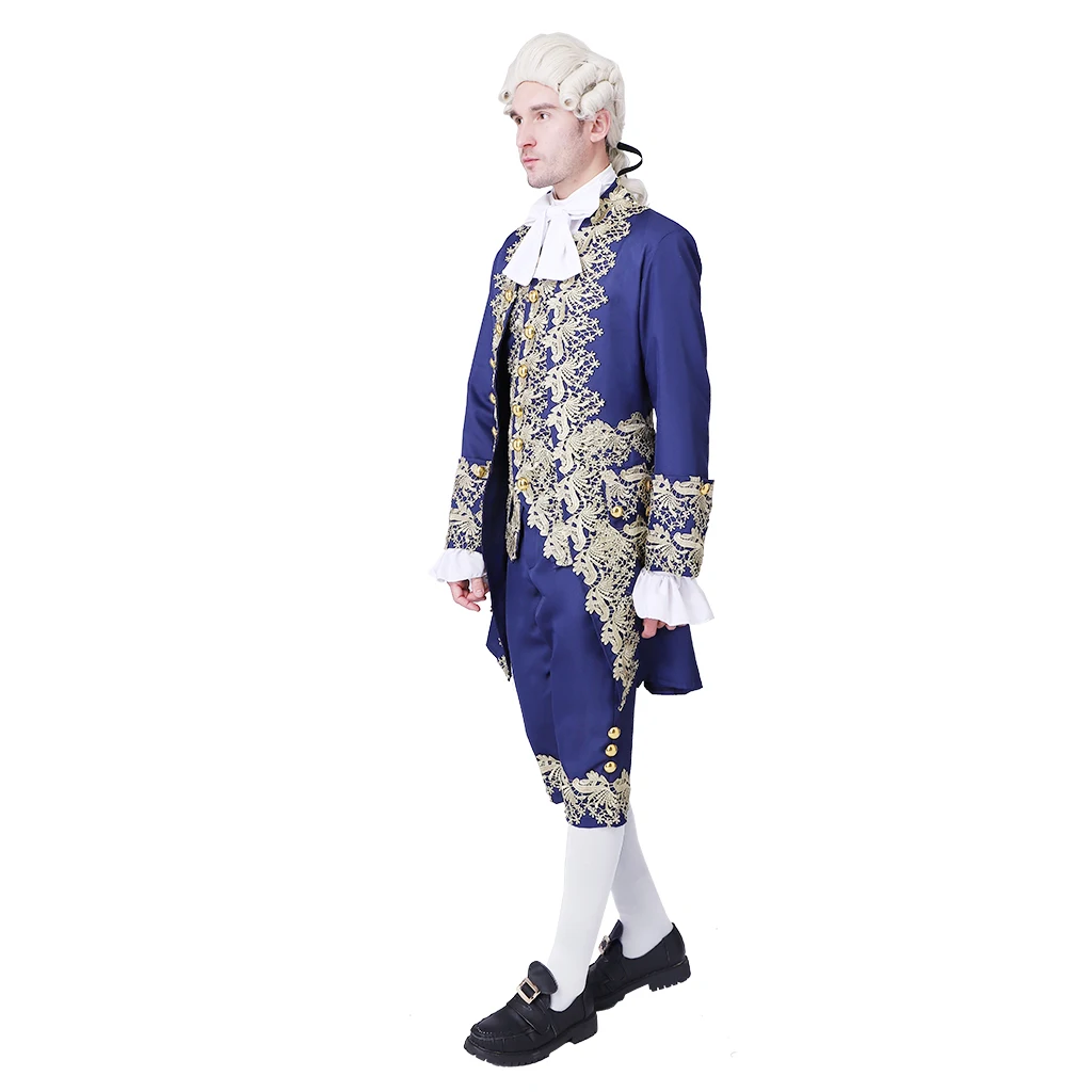 Costume victorien pour hommes du 18ème siècle, manteau de régence, veste Marie Antoinette, Costume de fête d'halloween