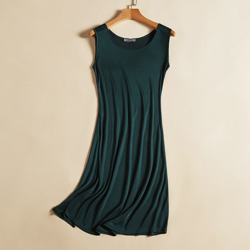 Robe sans manches 100% soie de mûrier, modèle gilet, L-XXXL