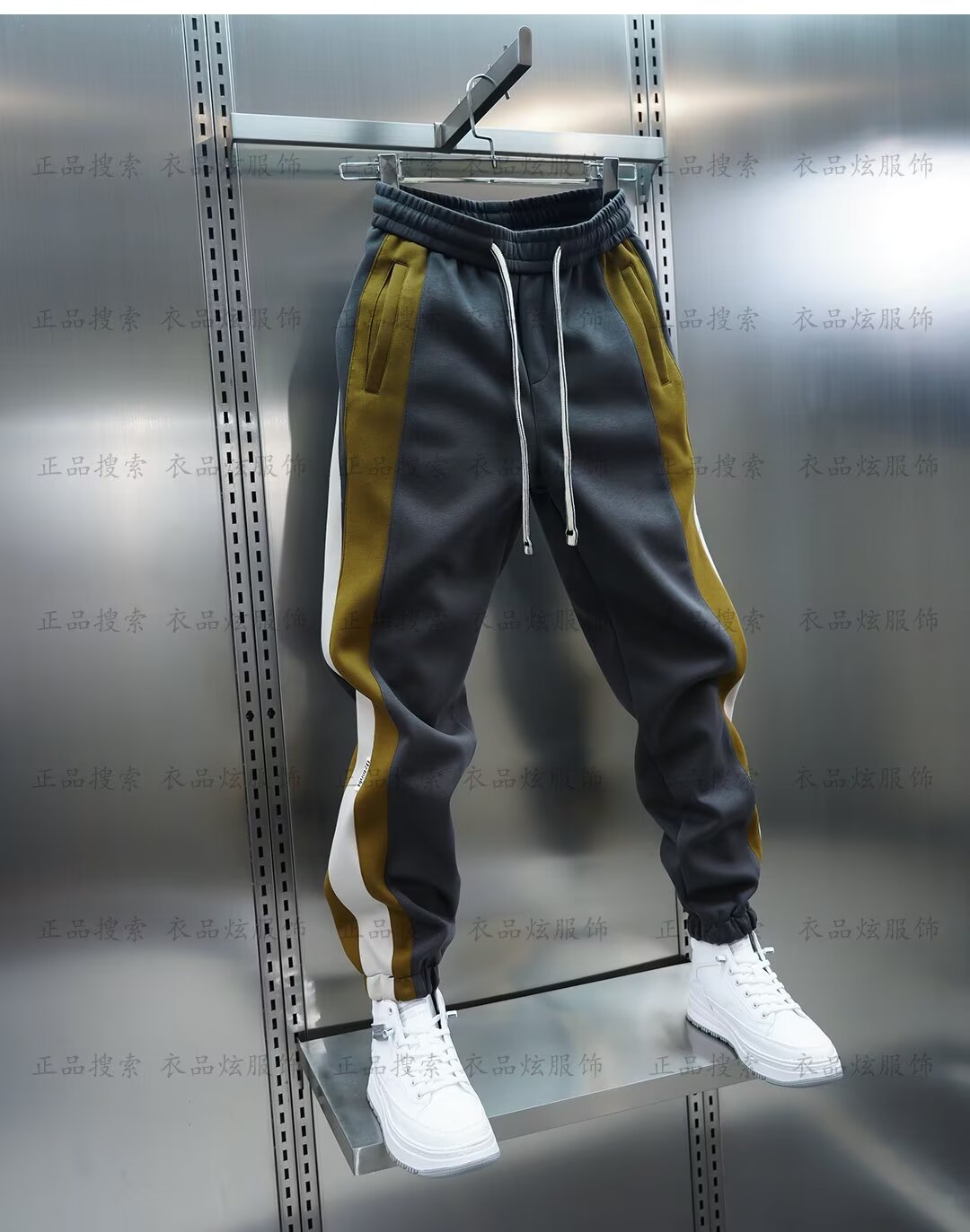Pantalon de survêtement à coutures rayées pour hommes, sarouel décontracté, jogging, vêtements de marque de luxe, pantalon de survêtement à taille élastique, fjfraîchement