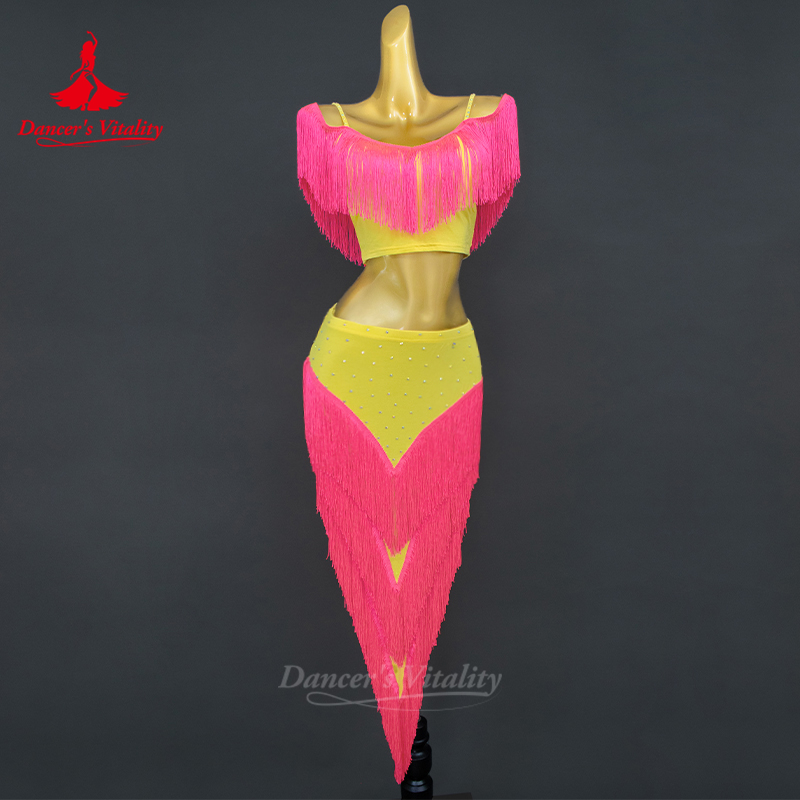 Vêtements d'entraînement de danse du ventre pour femmes, ensemble de Performance à pampilles Sexy haut de gamme, vêtements d'entraînement de danse orientale pour adultes