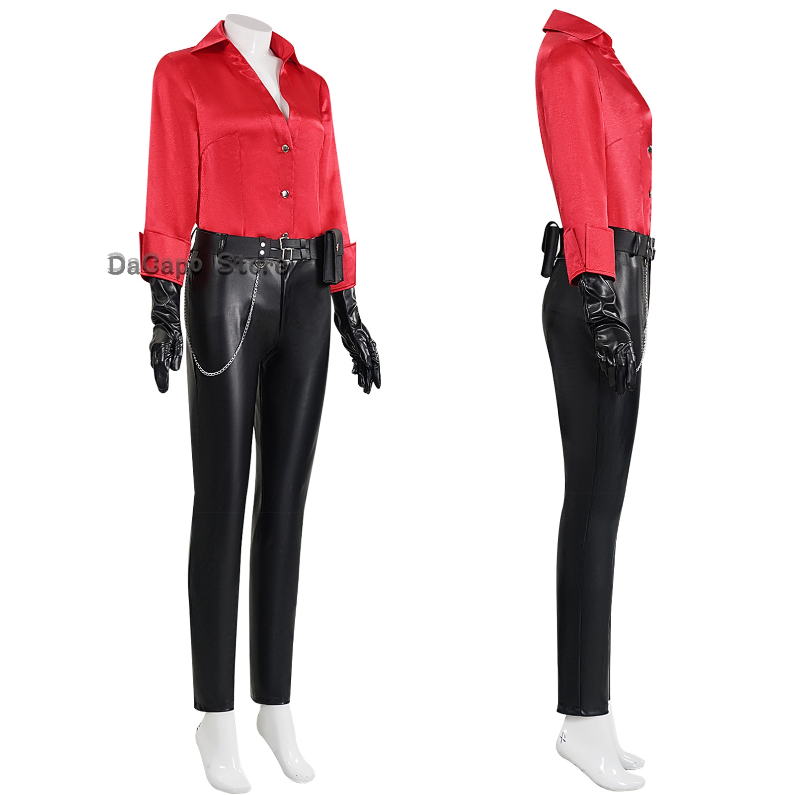 Evil Bouses Cosplay Costume pour femme, perruque trempée, jeu de rôle, tenues de métadonnées Eida, jeu de rôle pour la fête d'Halloween, RE6, Ada Wong, 6