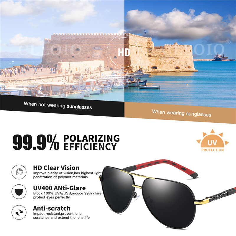 CLLOIO – lunettes de soleil polarisées en aluminium pour hommes et femmes, classiques, pour conduire, pilote, marque de styliste, Vintage
