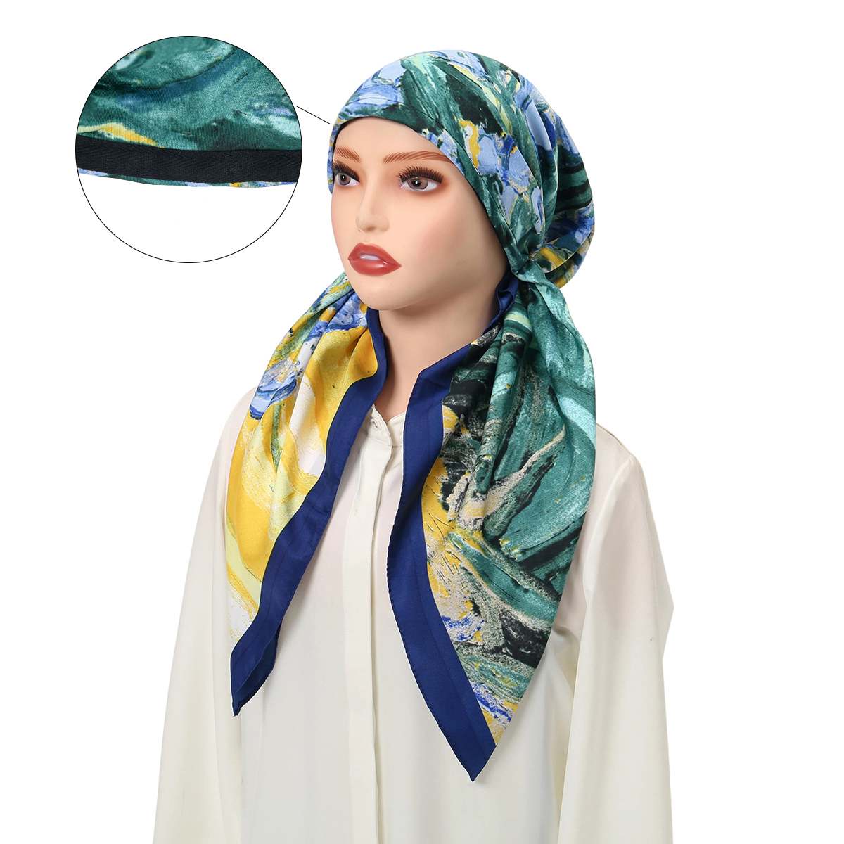 Nouveau Foulard Pré-noué Imprimé 2026 pour Femme Musulmane, Turban Chimiothérapie, Couvre-chef pour Perte de Cheveux, Bandana Extensible