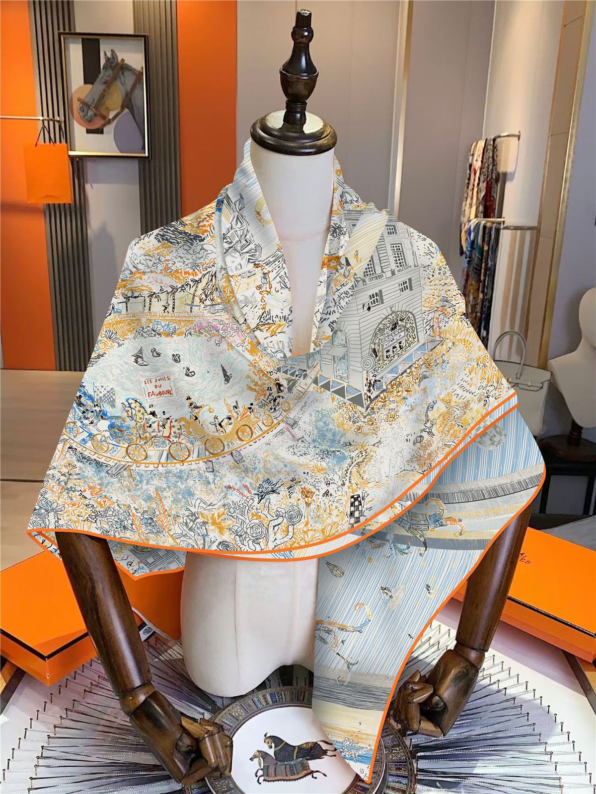 Grande Écharpe d'Hiver en Cachemire pour Femme, Pashmina à Bord Roulé, Bandanas, Hijab, 130cm, 130cm