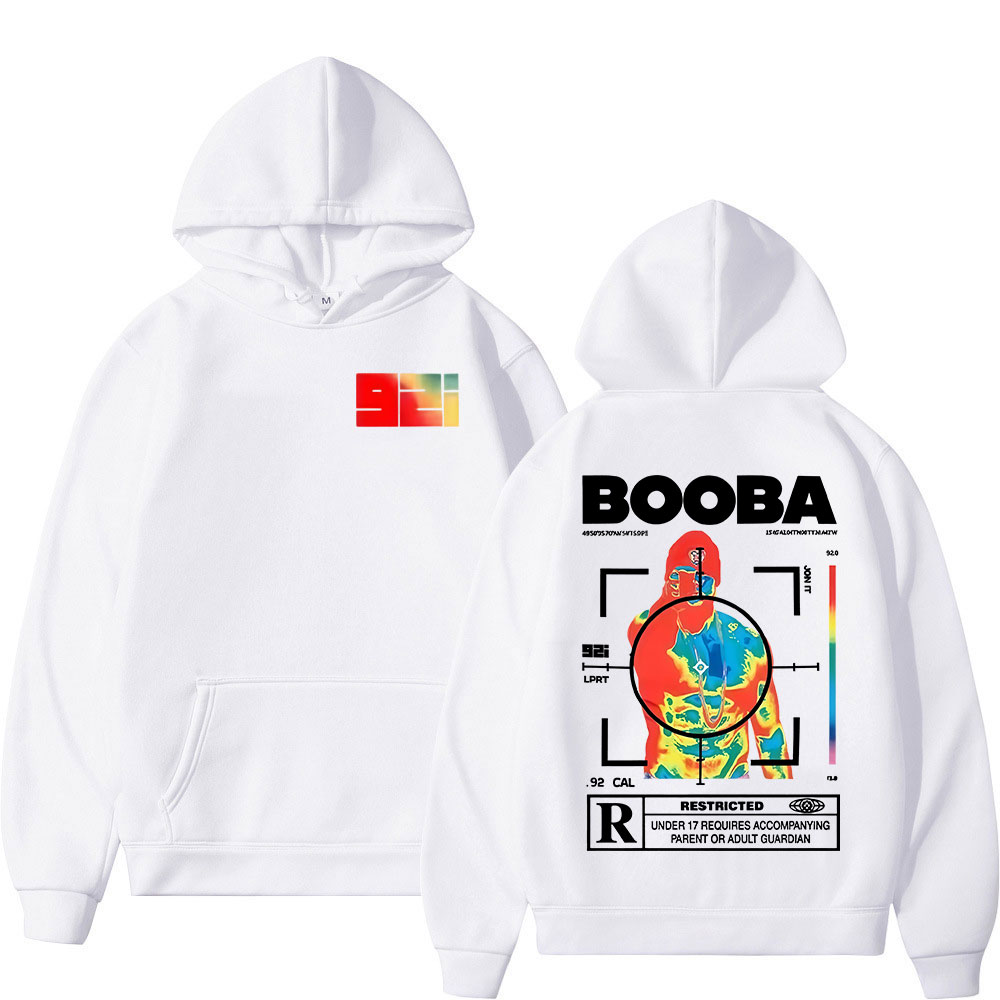 France rappeur BOOBA B2O Tour 2025 sweat à capuche pour homme Style rétro Hip Hop manches longues sweats à capuche vêtements pull surdimensionné
