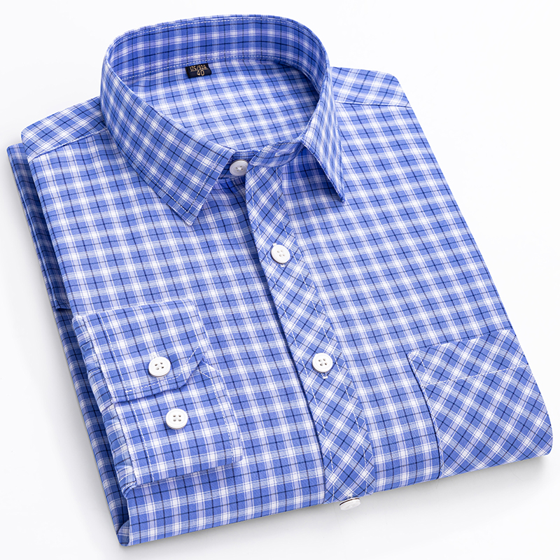 La nouvelle chemise à manches longues pour homme est cool et décontractée. C'est un style streetwear à carreaux, fin et entièrement en coton, idéal pour le printemps et l'été.