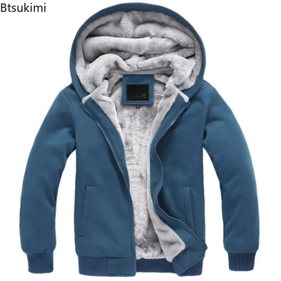Mode hommes vestes hiver manteaux à capuche mâle chaud sweats à capuche polaire mince étudiant sweats à capuche vêtements d'extérieur 2026 vêtements pour hommes