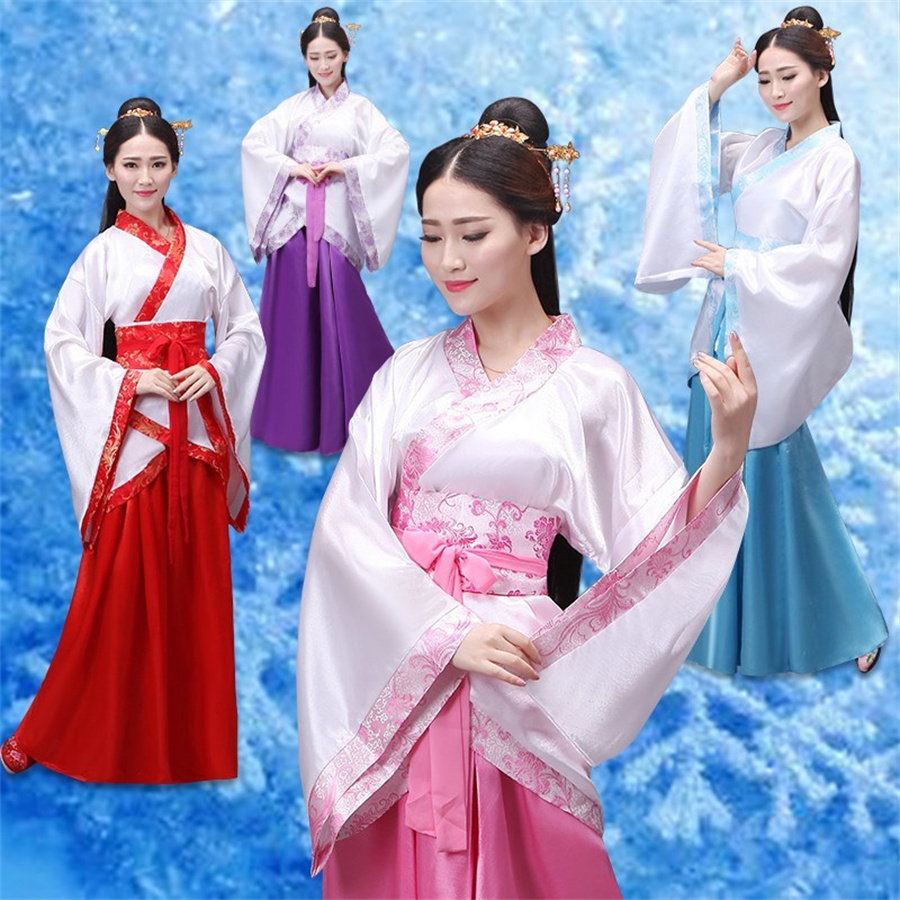 Robe chinoise en soie pour filles et femmes, Kimono chinois traditionnel Vintage ethnique antique, Costume de danse Hanfu, vêtements chinois