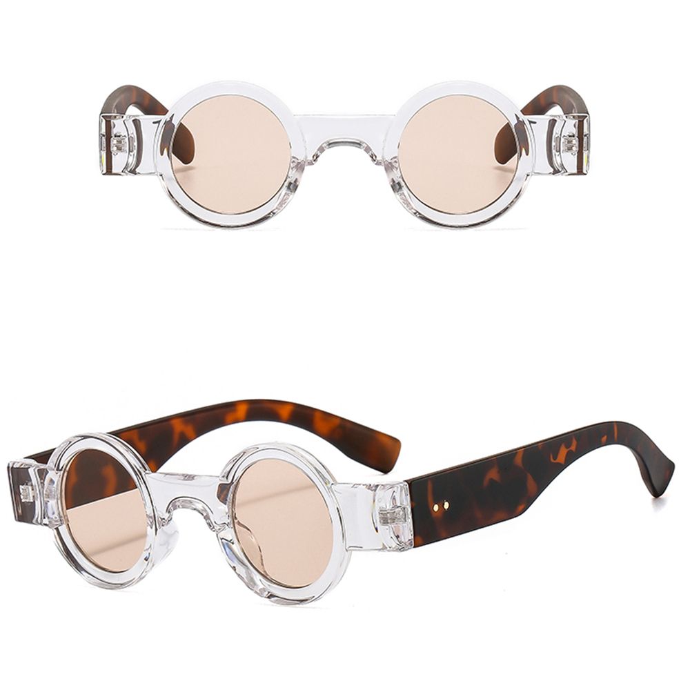Petites lunettes de soleil rondes pour femmes et hommes, UV400, RiSALE, Punk Shades, Lunettes de soleil pour femmes, Ins Popméthanol, Clear Ocean Lens Eyewear, Tendance