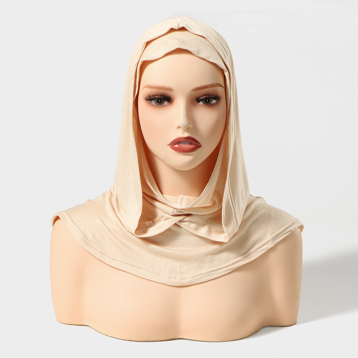 Bonnet Hijab Instant Double Couche pour Femmes Musulmanes, Bonnet Intérieur Ramadan, Turban Élastique, Bandana, Capuche et Bandeau Assorti