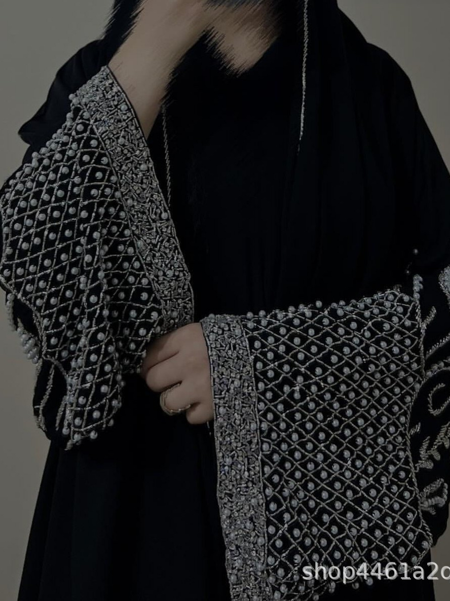 Abaya Eid pour femme, Robe Kaftan avec perles de diamant, Jalabiya de fête, Robe longue musulmane de Dubaï, Caftan du Maroc, Abayas Ramadan 2026