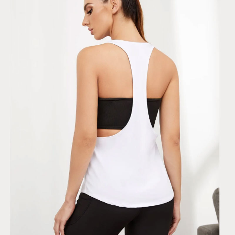 Smock de sport pour femmes, gilet de sport de Fitness, en forme de T, séchage rapide, Slim, sans manches, gilet de sport de course