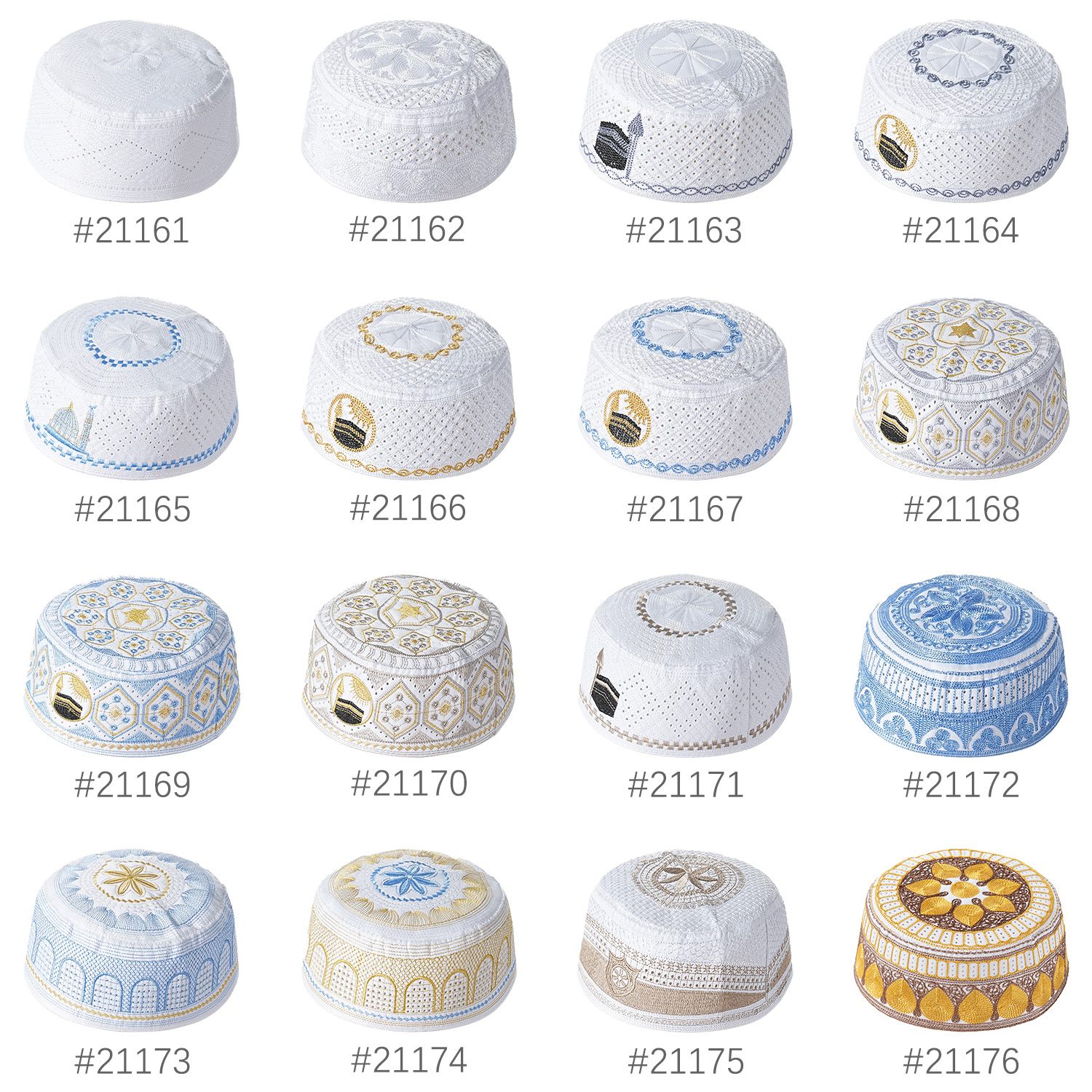 Nouveaux hommes musulmans casquette de prière chapeau coton broderie loisirs arabie saoudite chapeau islamique casquette hommes foulard Topkippot Turban casquette saoudienne