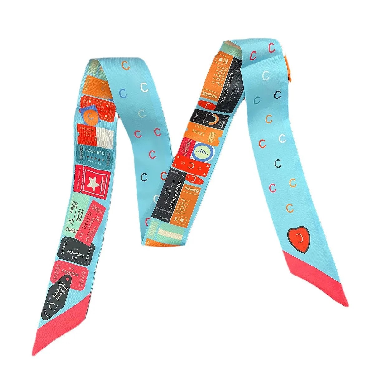 Foulard en soie pour femmes, polyvalent, petit Style parfum, cravate au cou, sac à main, accessoire cadeau, élégant, à la mode, été