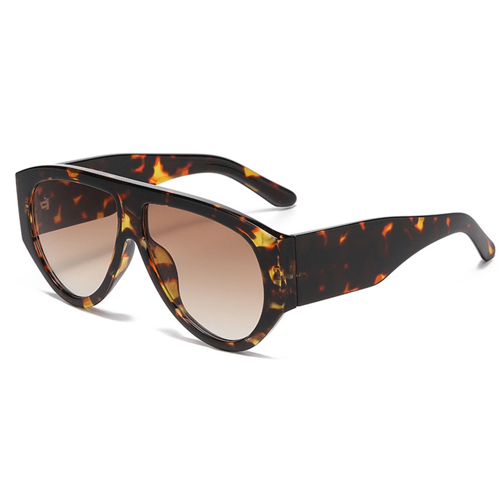 Nouvelles lunettes de soleil tendance pour femmes et hommes, style vintage, surdimensionnées, ovales, vert et marron dégradé, lunettes de soleil élégantes pour femmes, protection UV400
