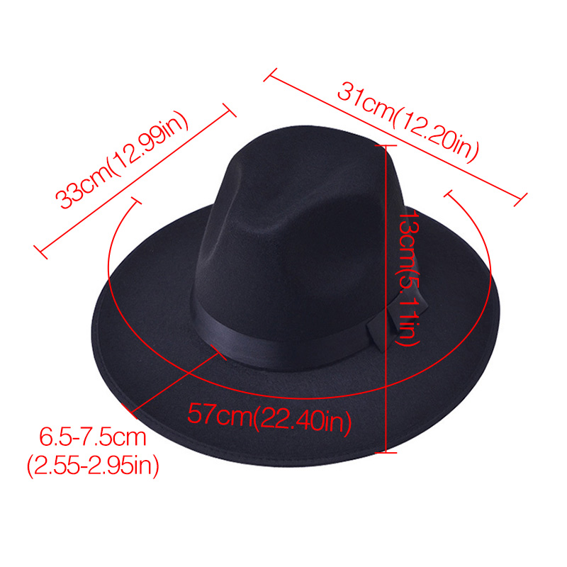 Chapeau Fedora rétro pour hommes et femmes, noir, bord large, Jazz Top Cap, feutre chaud d'hiver, chapeau anderunisexe, chapeaux d'église ander