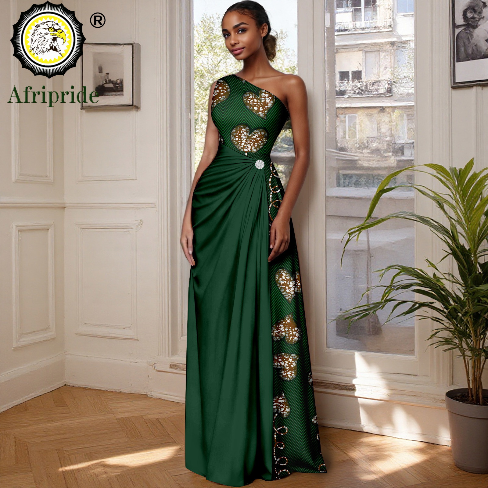 Robes africaines pour femmes, sans manches, épaules dénudées, taille haute, tenue Ankara, Maxi, tenues imprimées, coupe cintrée, tenue de fête, 2525183