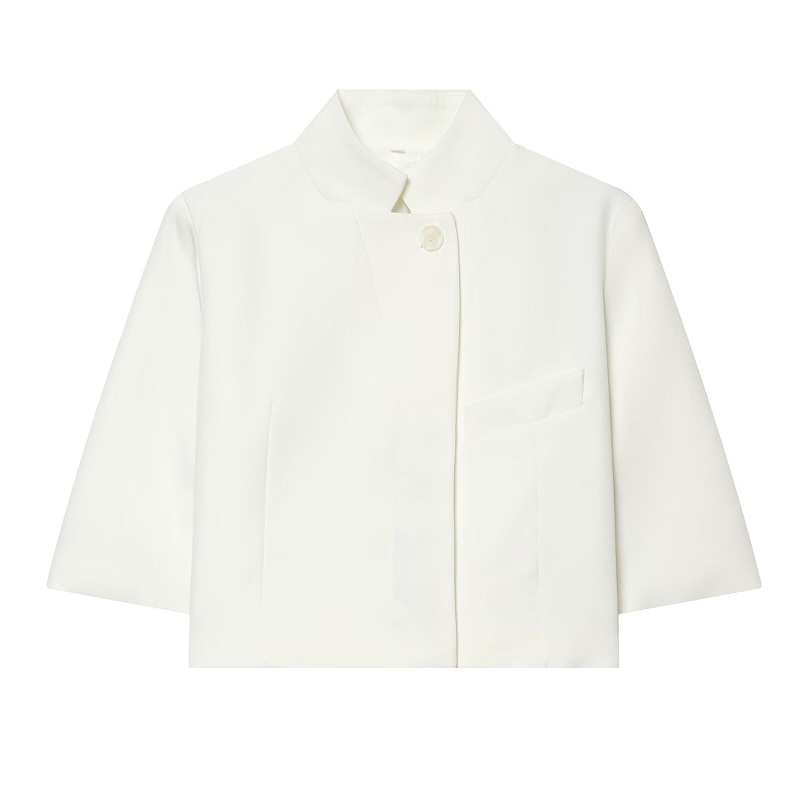 Blazer court blanc pour femme, veste d'été pour le bureau, blazer court à manches courtes pour femme, blazers de tailleur pour femme, streetwear, nouveautés en manteaux