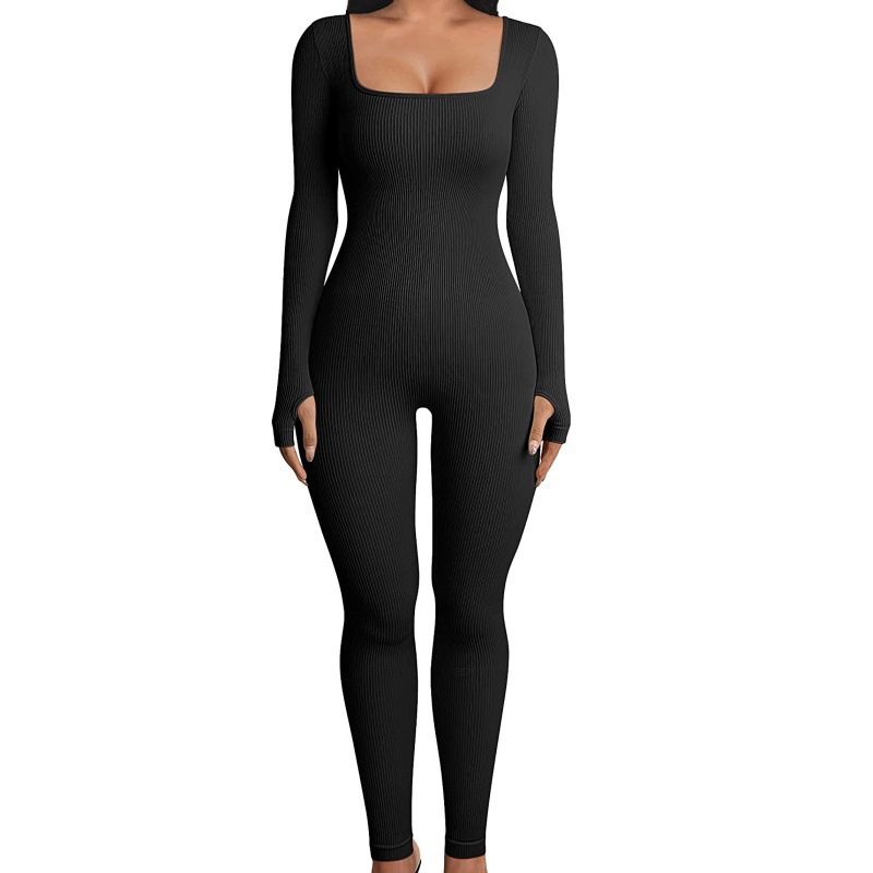 Body femmes automne hiver Fitness entraînement à manches longues vêtements de sport combinaisons tenues Streetwear barboteuse costume pantalon LTK 501140