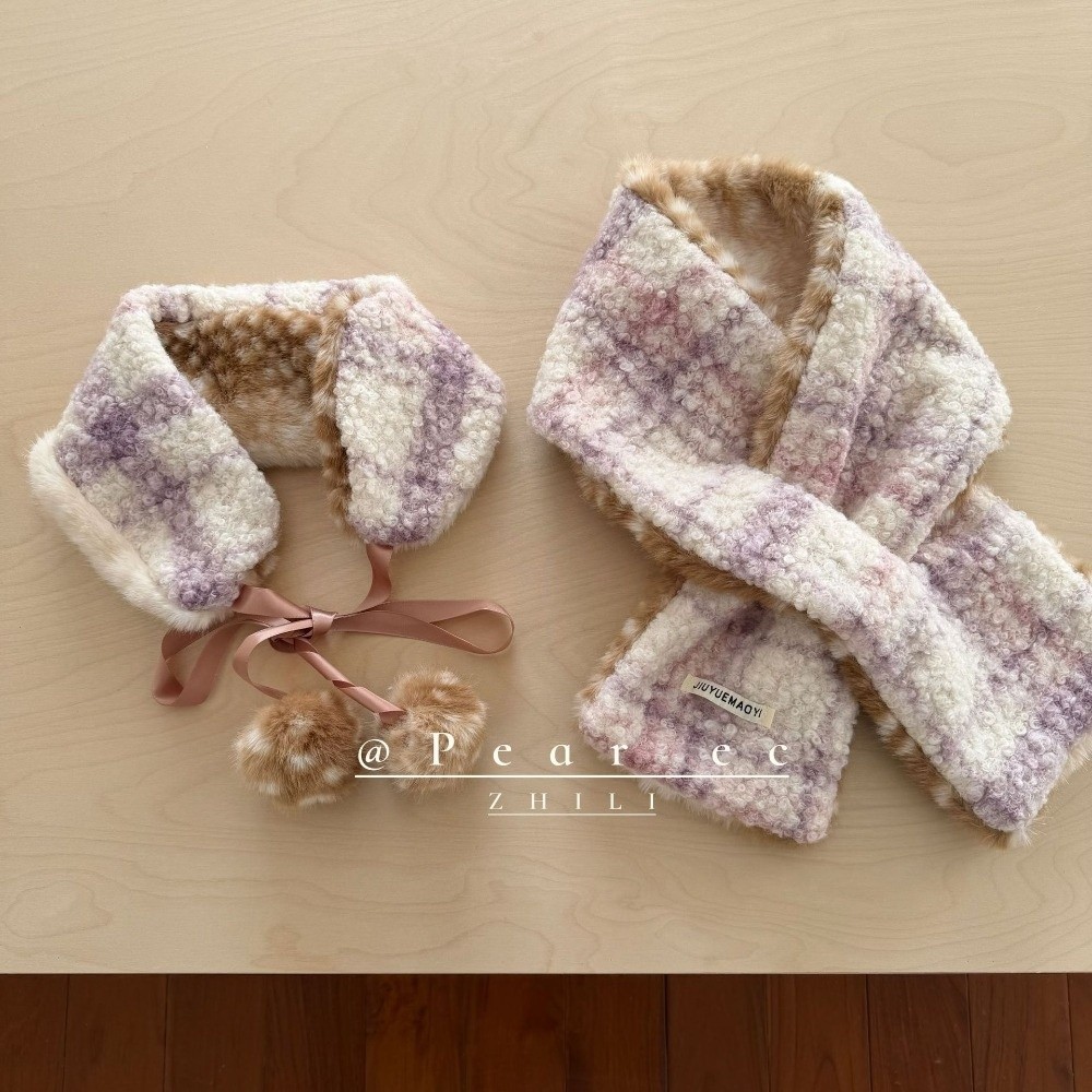 Écharpe polyvalente à capuche pour femme, chaude et épaisse, protection du cou, en fourrure, pour l'hiver