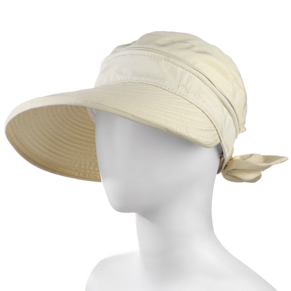 Casquette d'extérieur à visière pliable à large bord pour femme, chapeau de soleil de plage anti-UV, été