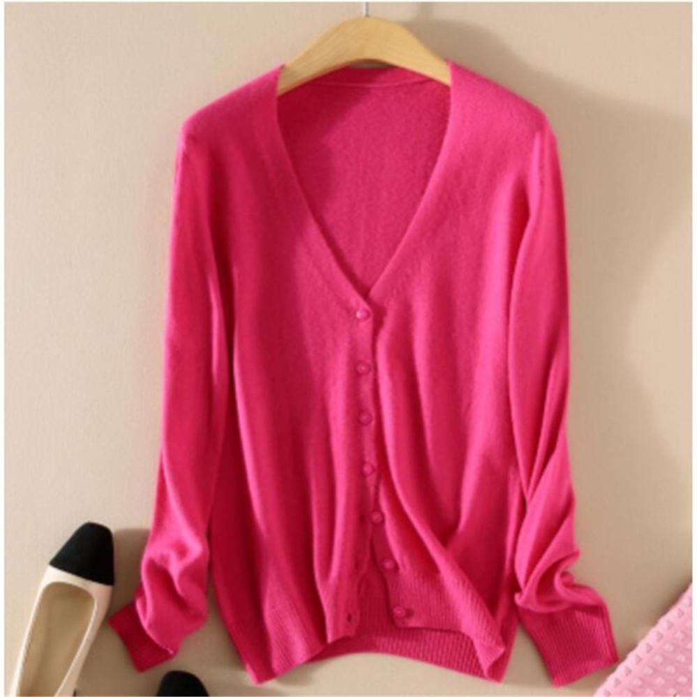 Cardigan coréen à col en V pour femmes, pull à manches longues, manteau pour dames, grande taille 3XL, printemps, automne