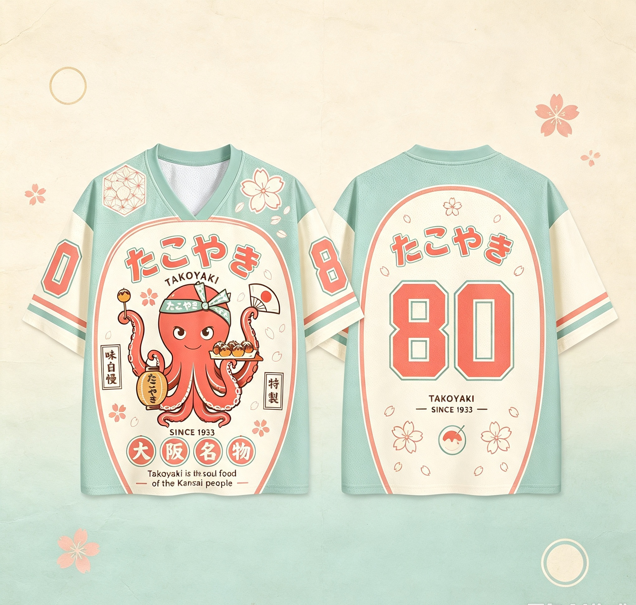 Maillot de hockey sur glace à motif Ukiyo-e rétro japonais, imprimé poisson-bouffant ivre, streetwear Harajuku, chemise à col en V