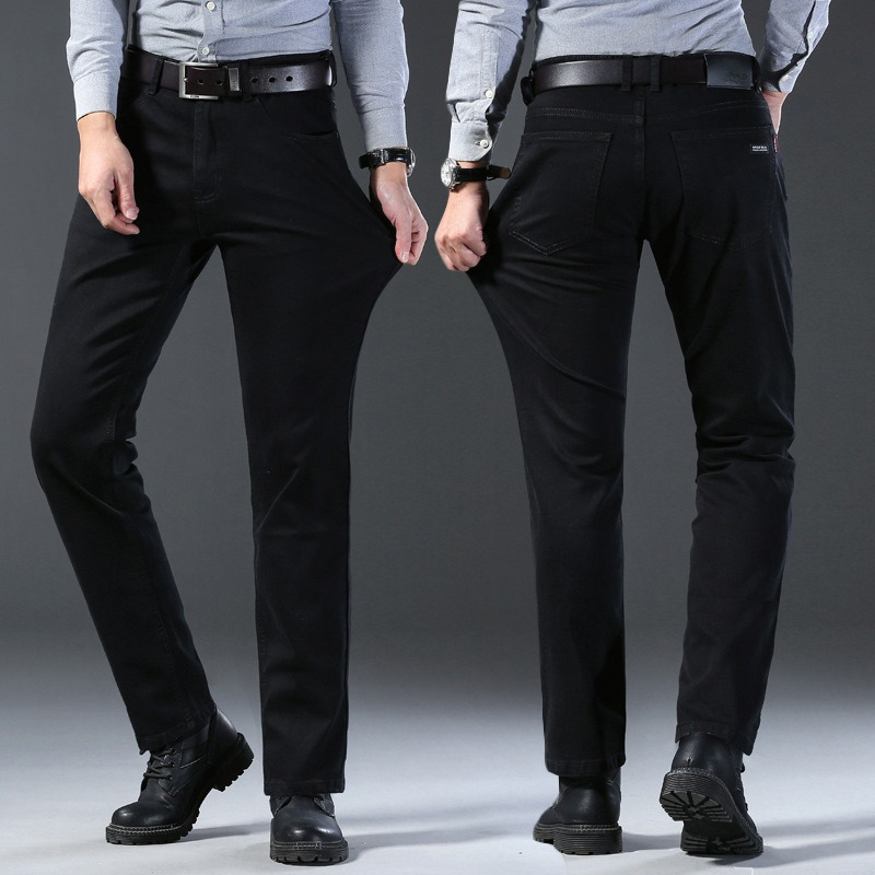 Hommes classique avancé marque de mode Jean Homme Homme doux Stretch noir Biker Masculino Denim pantalon hommes pantalons salopette