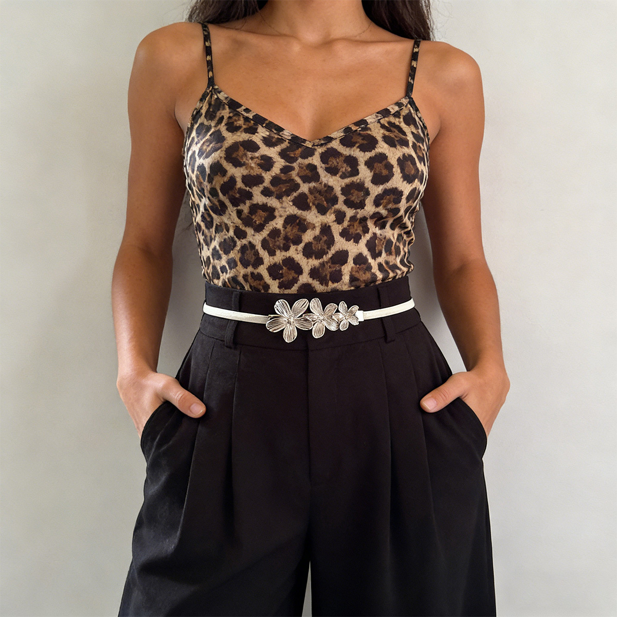 Ceinture de mode pour robe, simple et polyvalente, ceinture fine et mince en métal doré, boucle élastique, ceinture de taille, accessoires de robe