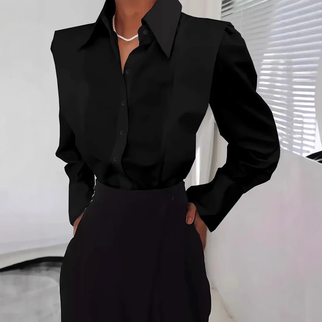 Nouvelle chemise blanche d'automne pour femme, élégante et décontractée, à manches longues, hauts et chemisiers pour fêtes et occasions spéciales, vêtements pour femmes