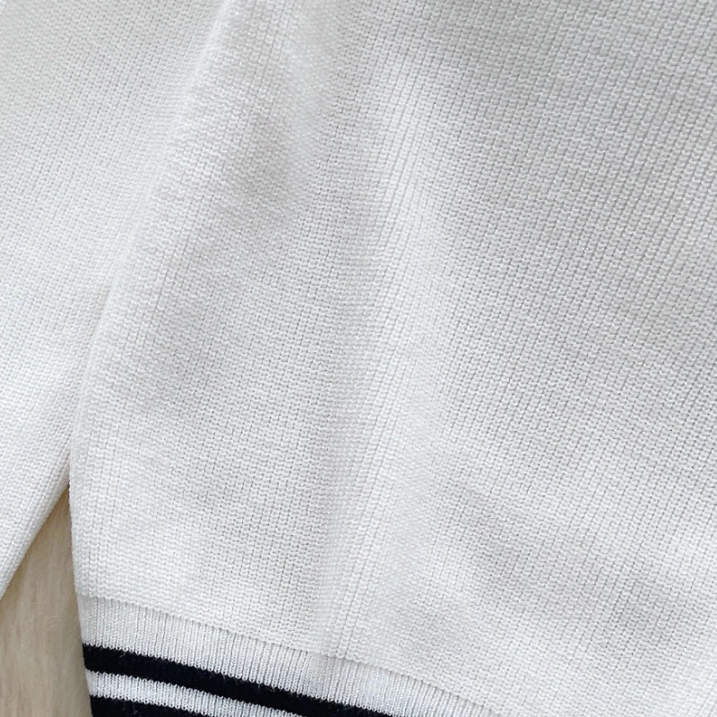 Pull à manches longues pour femme, Cardigan tricoté à col marin avec nœud de Style coréen, à la mode, col rond, simple boutonnage, automne hiver