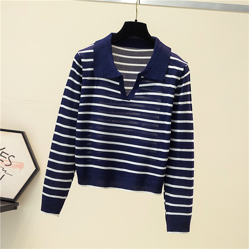 Jersey Mujer 2025 nouveau pull rayé femmes à manches longues décontracté rétro vêtements automne chandails femme tricoté pulls vêtements