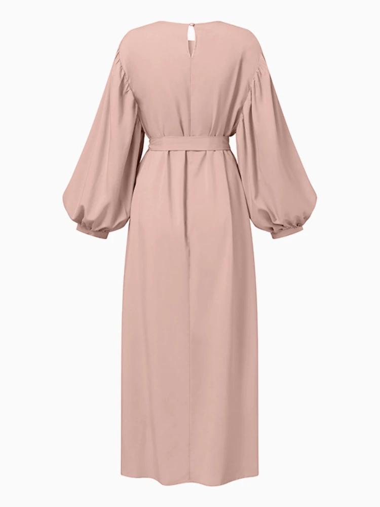 Robe musulmane marocaine à manches bouffantes pour femmes, Abaya, Kaftans, Robes de soirée décontractées, Turquie, Islam, Robe longue, Éducatif, Automne