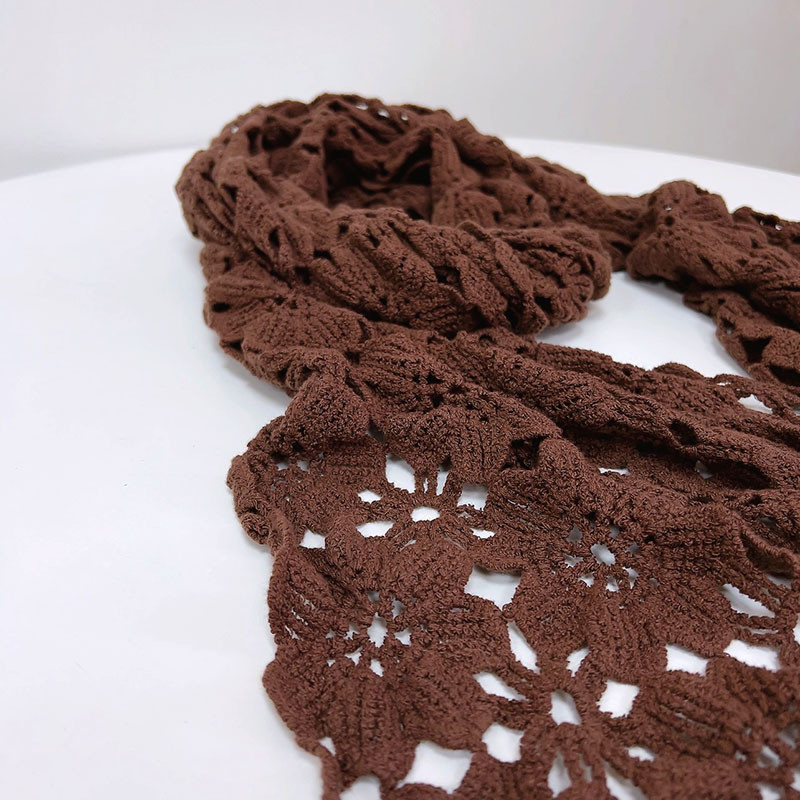Écharpe longue chaude d'hiver en tricot, foulards épais pour femmes