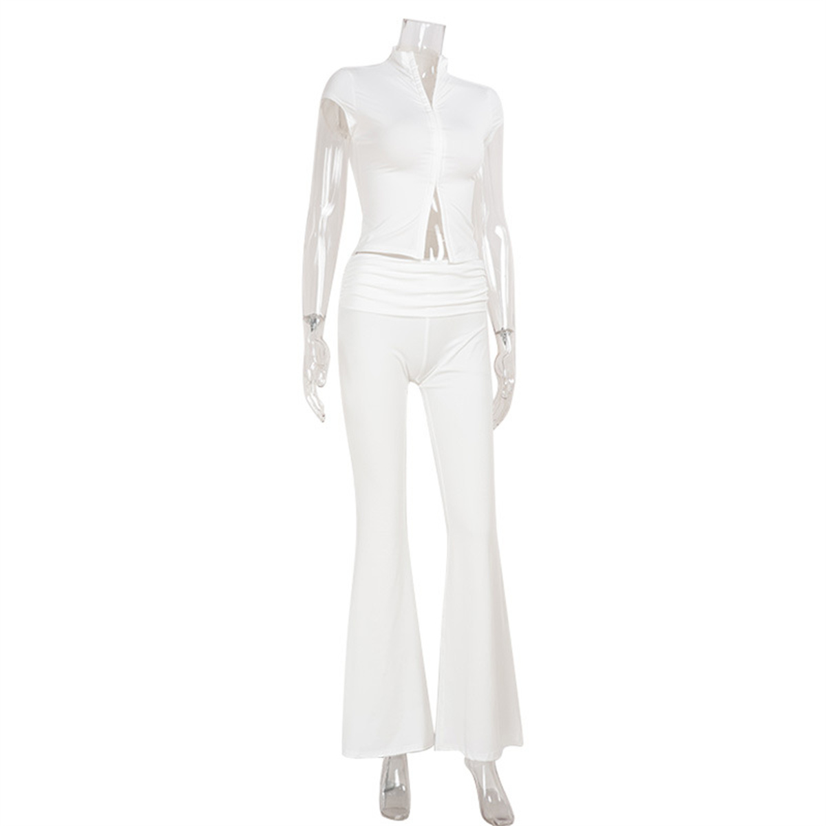 Costume Sexy à manches courtes pour femmes, gaine décontractée ajourée, 2 pièces (hauts + pantalon Long), ensembles assortis, survêtement de rue