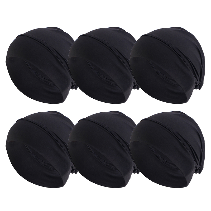 6 pièces/lot musulman Hijab casquettes solide femmes Hijab musulman écharpe Turbans prêt à porter islamique femmes Hijabs chapeau Turbante Mujer chapeau