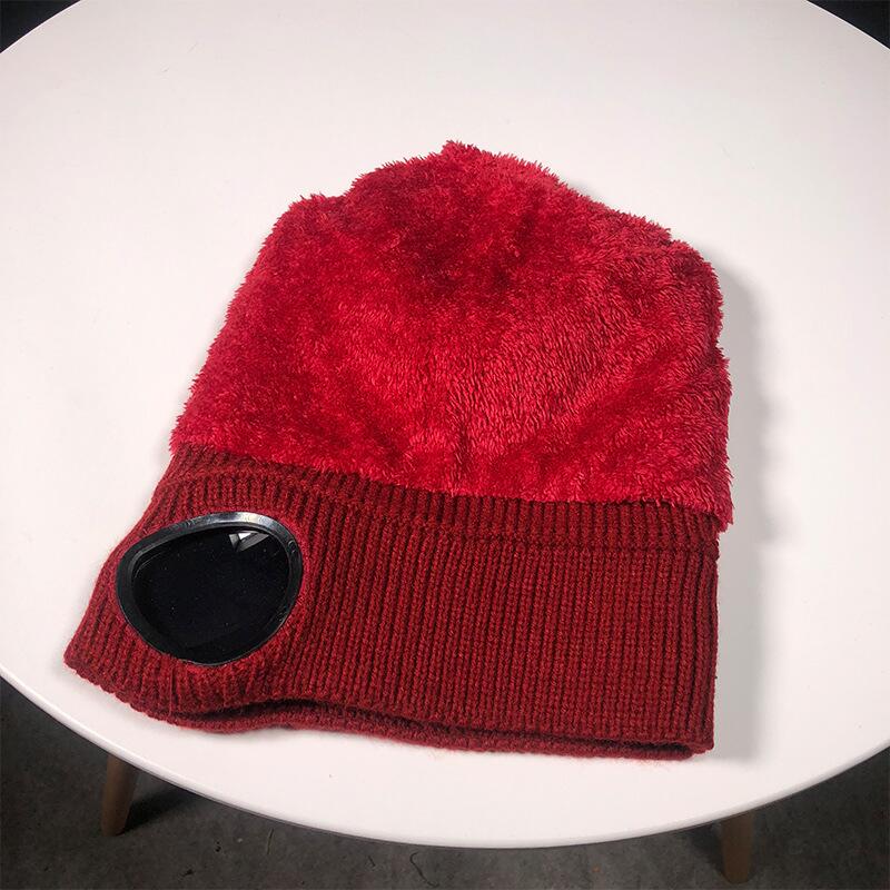 Casquette de ski en laine pour femme, chapeau à lunettes coupe-vent, casquette Gorros, FiosphStacking, personnalité, hiver, mode
