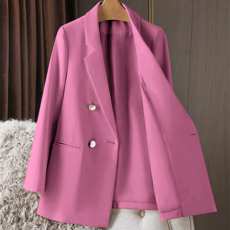 Blazer surdimensionné pour femmes, tendance, Style britannique, coupe ample, boutonné, manteau de costume de bureau décontracté