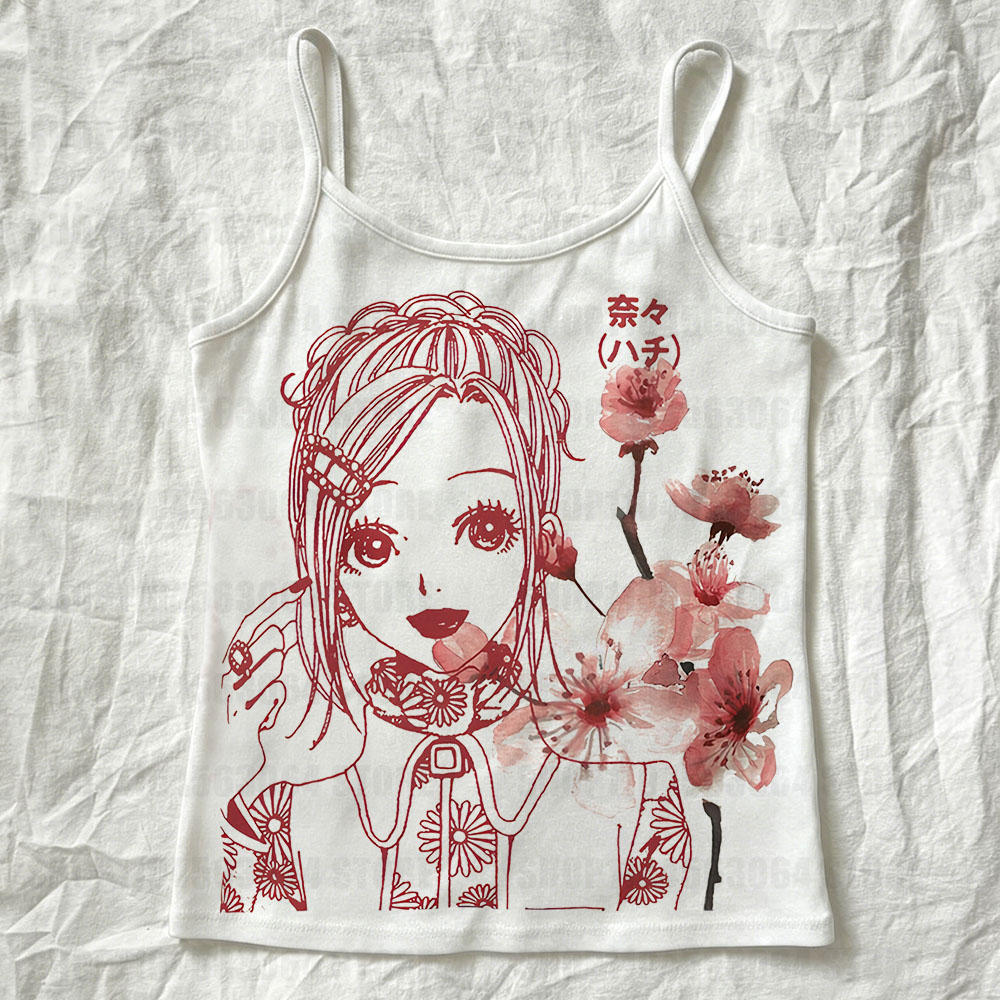 Débardeur sexy sans manches imprimé dessin animé style anime, gilet coréen Y2K mignon pour femme, mode été