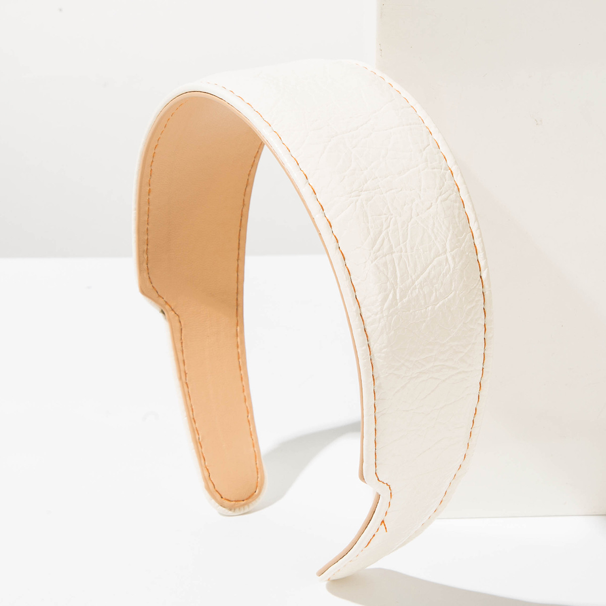 Serre-tête large en cuir élégant de style coréen pour femme, accessoire de mode polyvalent pour sorties décontractées