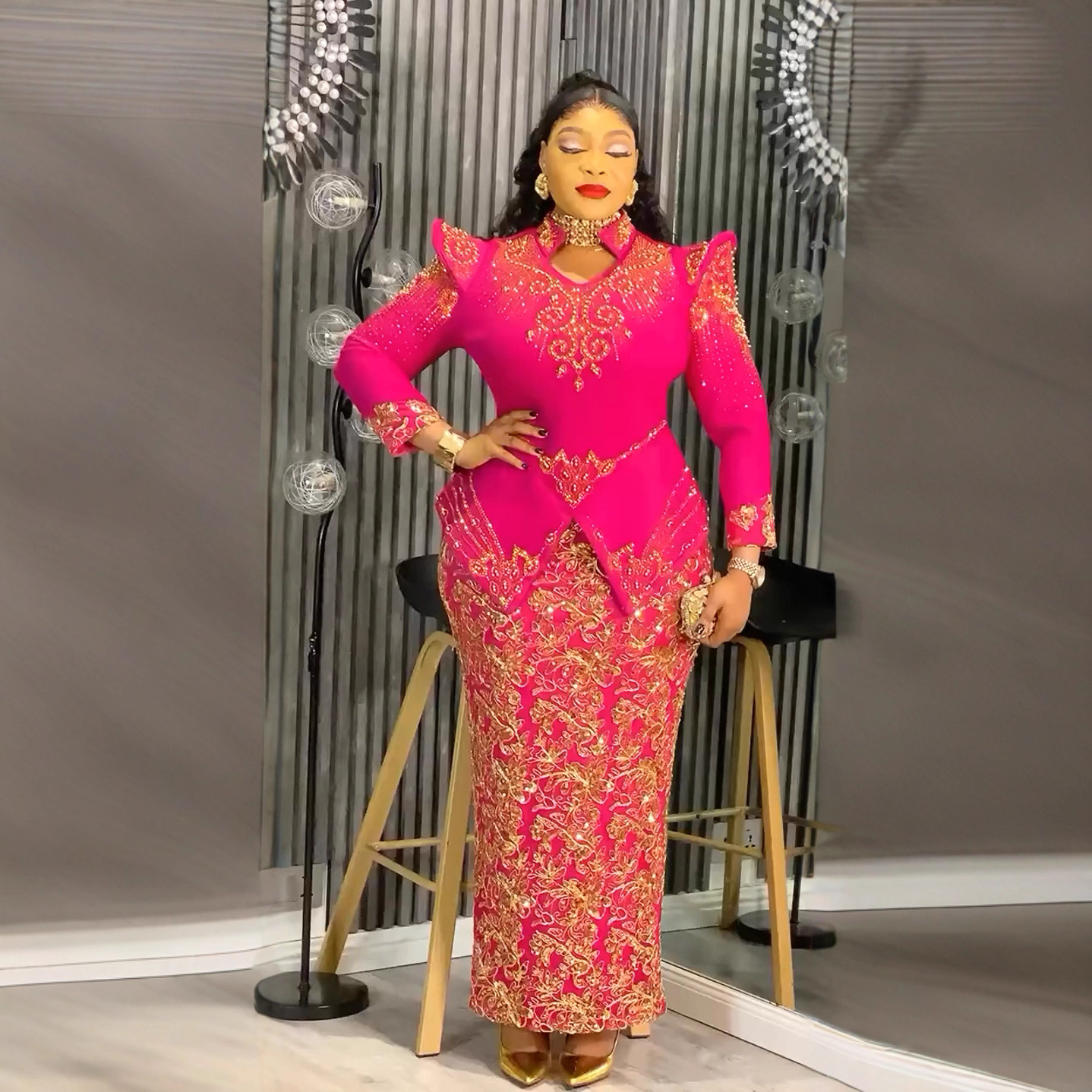 Robes de soirée grande taille pour femmes robe de luxe africaine élégante robe longue de fête de mariage musulmane Ankara dames vêtements tenues