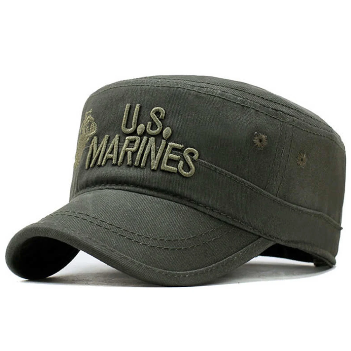 Casquette de Baseball brodée unisexe US MARINES, chapeaux décontractés réglables pour l'extérieur, casquette militaire à dessus plat pour hommes, chapeau Hip-hop, printemps-automne