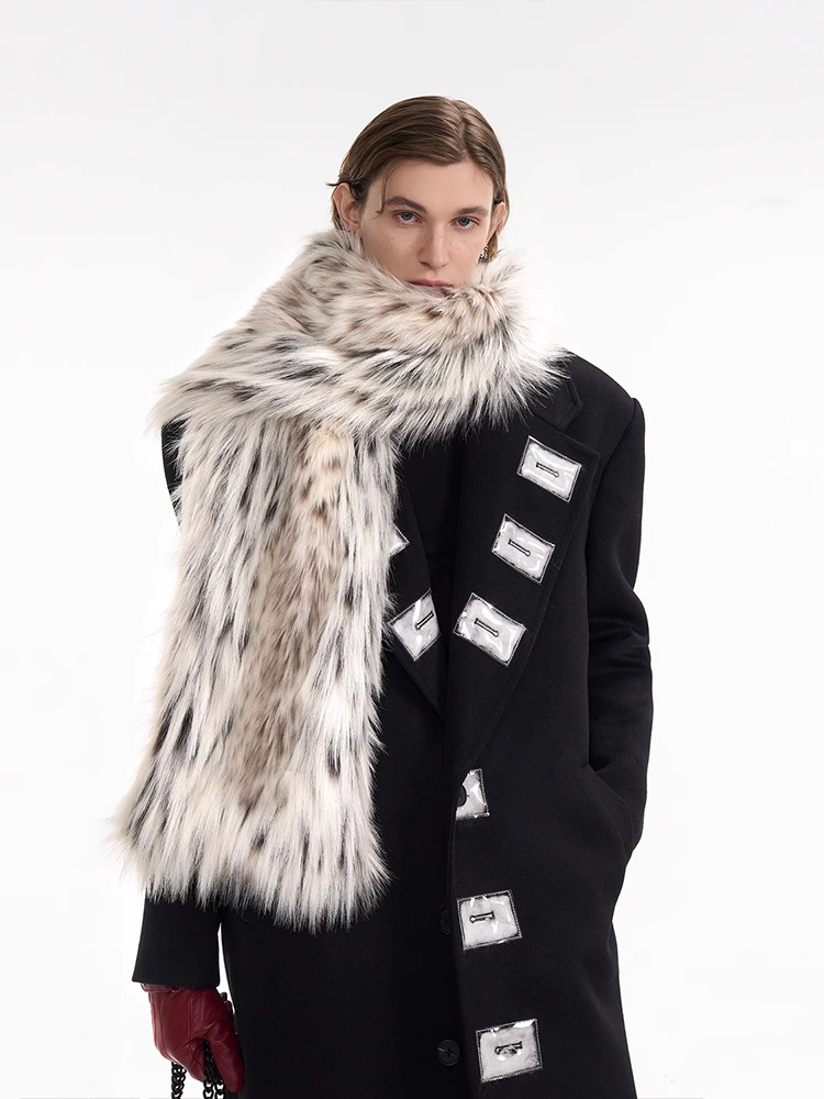 Mauroicardi automne hiver marques de luxe de haute qualité concepteur coloré épais chaud long poilu fausse fourrure écharpe unisexe fourrure châle