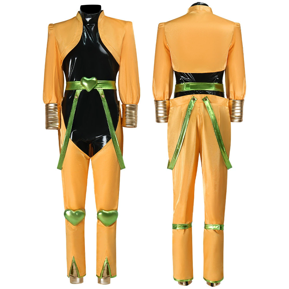 Costumes de Cosplay Anime Dio Brando, uniforme jaune, accessoire de fête de carnaval d'halloween pour femmes et hommes, accessoires de Cosplay